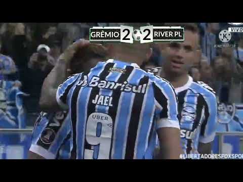 GOL DO EVERTON CEBOLINHA CONTRA O RIVER PLATE 2X2 - GRÊMIO NA FINAL