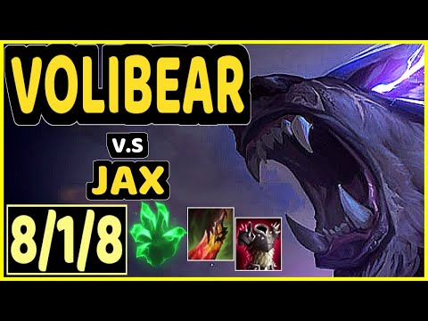 STEVE (VOLIBEAR) vs JAX - 8/1/8 KDA TOP GAMEPLAY - EUW Ranked MASTER