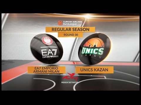 EuroLeague Highlights RS Round 30: EA7 Emporio Armani Milan 68-91 Unics Kazan