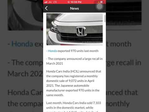 Thumbnail for Honda Cars India registers sale of 9,072 units in April 2021 | #Shorts #CarsNews #HondaCars #India by Honda P engine