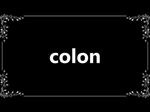 Colon - Definition and How To Pronounce