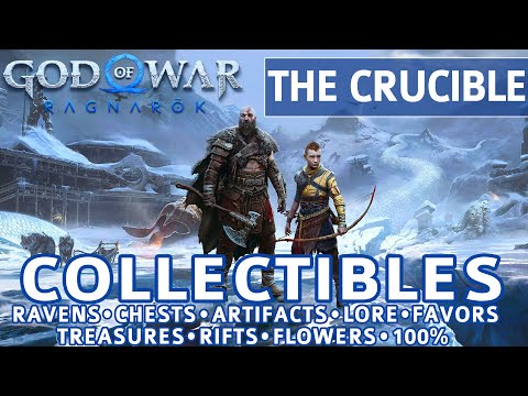 God of War Ragnarok - The Crucible All Collectible Locations (Chests, Challenges, Flowers) - 100%
