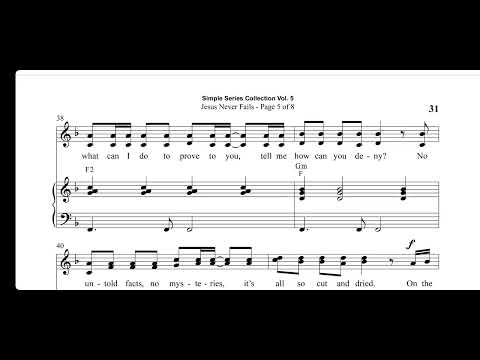 Jesus Never Fails Piano Performance Video