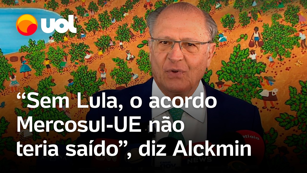'Sem Lula, acordo entre Mercosul e União Europeia não teria saído; dia histórico', diz Alckmin