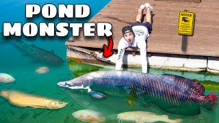 We Caught a POND MONSTER For Our 4,000G Pond!!