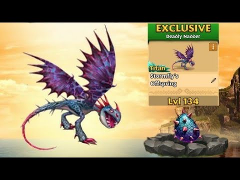 Stormfly's Offspring Max Level 134 Titan Mode - Exclusive Deadly Nadder -  Dragons:Rise of Berk