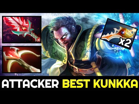 ATTACKER Kunkka Imba Damage with Double Divine Rapier and Bloodthorn