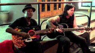 Zach Broderick and street musician jam some Blues in Louisiana