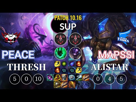 JDG Peace Thresh vs AF MapSSi Alistar Sup - KR Patch 10.16
