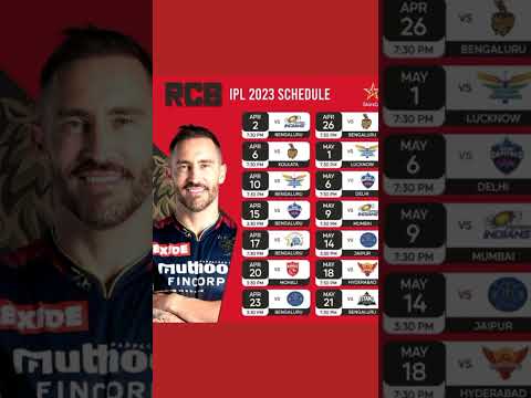 rcb schedule 2023||royal challengers bangalore 2023 match#criketshorts #rcdf ❤️❤️❤️❤️❤️❤️❤️🔥🏏🔥🔥🏏🔥🏏🔥