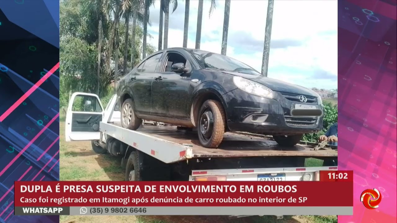 Suspeitos de roubo e furto de veículos são presos em Itamogi