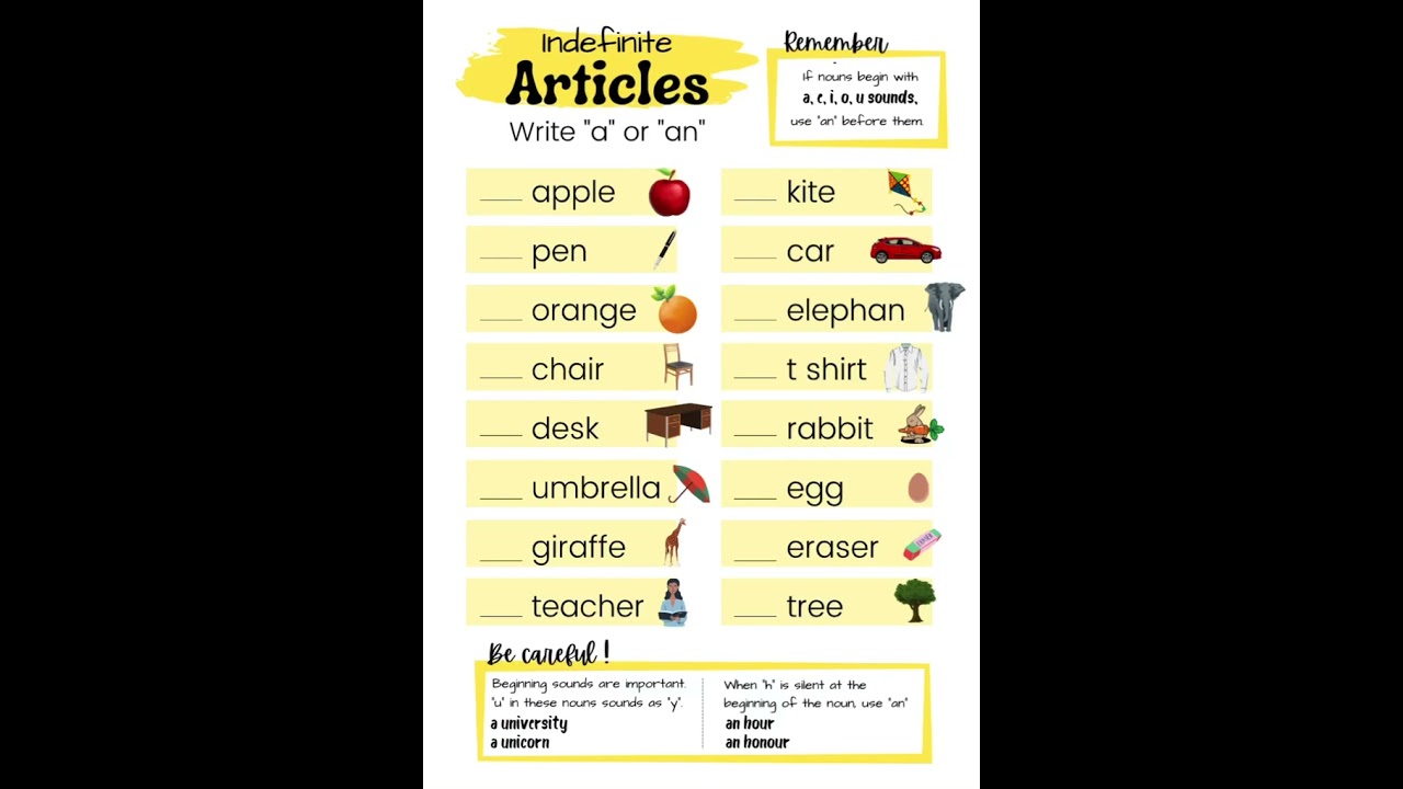 Articles || English Grammar || Use of a, an