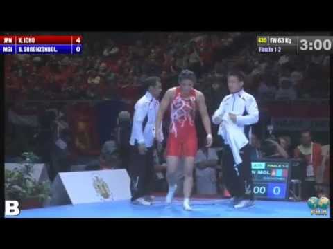 Finale 1-2 Female Wrestling 63 Kg (JPN) Kaori ICHO vs (MGL) Battsetseg SORONZONBOLD