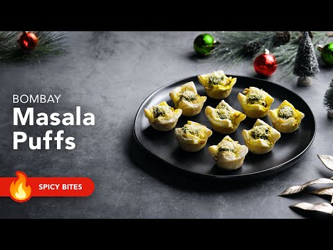 Bombay Masala Puffs | Tasty Indian Vegetarian Pastry Bites | Easy & Spicy Party Appetizer Recipe