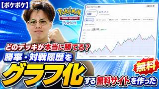 【ポケポケ】どのデッキが本当に勝てる？勝率・対戦履歴をグラフ化する無料サイトを作った