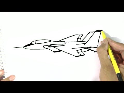 How to draw a Fighter Jet, aeroplane - in easy steps for ...