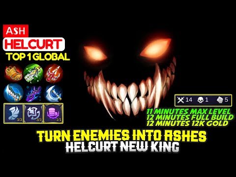 Turn Enemies Into Ashes, Helcurt New King [ Top 1 Global Helcurt ] ᴀsн - Mobile Legends Video