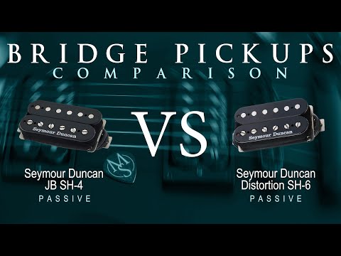 Seymour Duncan JB SH-4 vs DISTORTION SH-6 - Passive Bridge Pickup Guitar Tone Comparison Demo