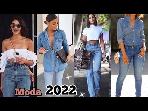 Moda 2022 Mujer ❤️ CÓMO COMBINAR OUTFITS CON PRENDAS DE MEZCLILLA SIEMPRE EN TENDENCIA LOOKS 2022