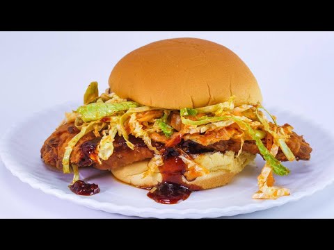 Rachael’s Korean Fried Chicken Sandwiches with Kimchi Slaw