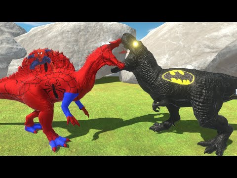 SPIDER MAN SPINOSAURUS DEATH CLIMB - Animal Revolt Battle Simulator (Toboo)