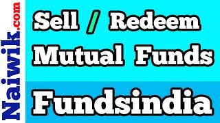 Sell or Redeem Mutual fund Units online| Fundsindia