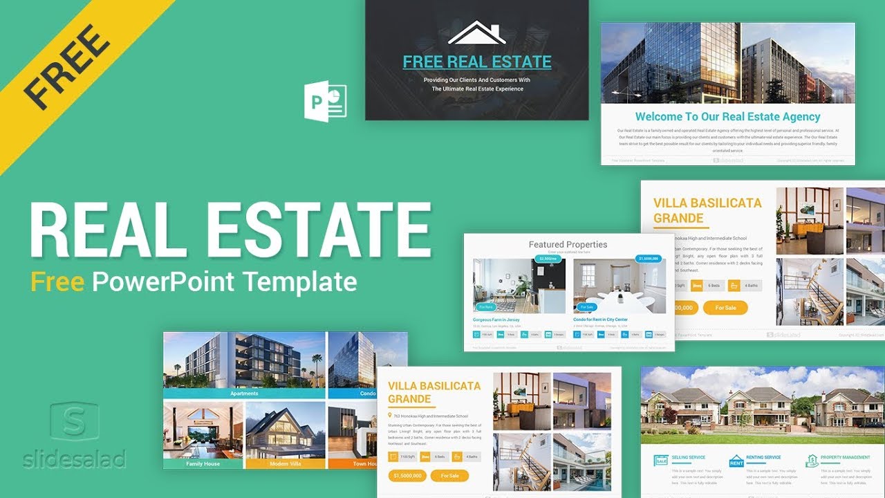 Best Free Real Estate PowerPoint Templates - SlideSalad