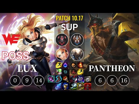 WE Poss Lux vs Pantheon Sup - KR Patch 10.17