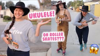 UKULELE on ROLLER SKATES