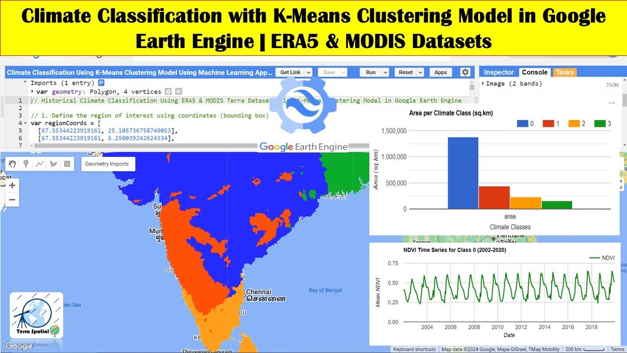 Climate Classification with K-Means Clustering Model in Google Earth Engine | ERA5 & MODIS Datasets