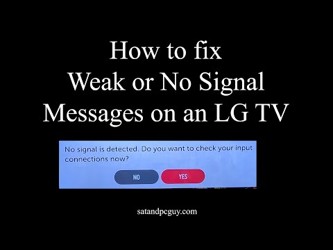 How to Fix Weak or No Signal message on an LG TV