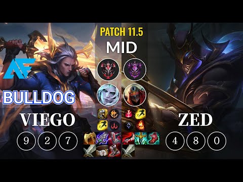 AF.A BuLLDoG Viego vs Zed Mid - KR Patch 11.5