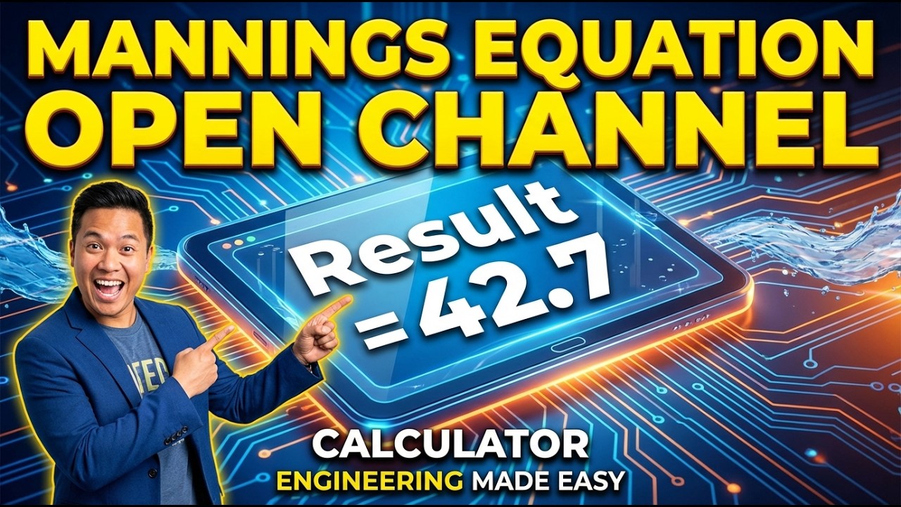 Mannings Equation Open Channel Interactive Calculator