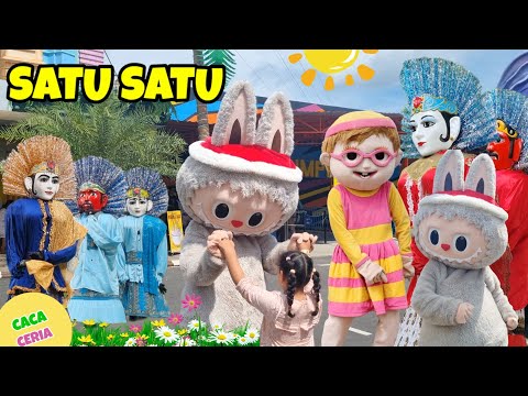 SATU SATU AKU SAYANG IBU| ONDEL ONDEL BADUT JOGET ASIK LAGU SAYANG SEMUANYA| BADUT LABUBU