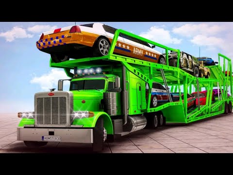 US Army Car Transport Truck: Car Parking Transportation (Limo Missions) - Android Gameplay FHD