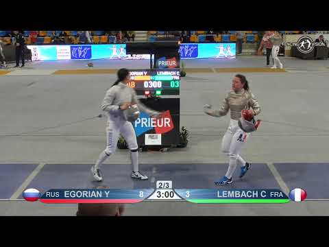 2019 xxx T16 01 F S Individual Orleans FRA WC BLUE EGORIAN Yana   RUS  vs LEMBACH Charlotte   FRA