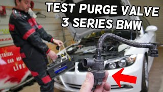 HOW TO TEST PURGE VALVE ON BMW E90 E91 E92 E93 316i 318i 320i 323i 325i 328i 330i 335i