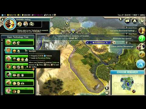 Let's Play Civilization V: Gods & Kings; Swedish Flood (Deity) P1