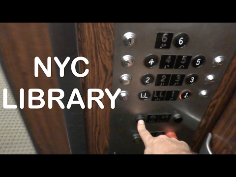 SLOW OTIS Lexan traction elevator @ NYC Public Library New York City, New York