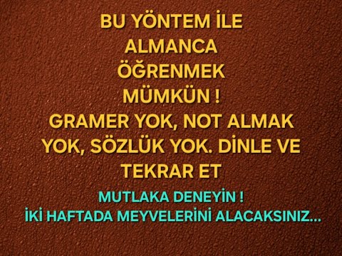 A1 ALMANCA( Video 126 ) DİNLE VE TEKRAR ET.KİTAP OKUR GİBİ DİL ÖĞRENECEKSİNİZ.