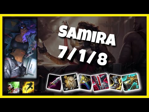 Samira Gameplay Challenger Replay S11 - 11.3 Bot Lane (7/1/8) - NA