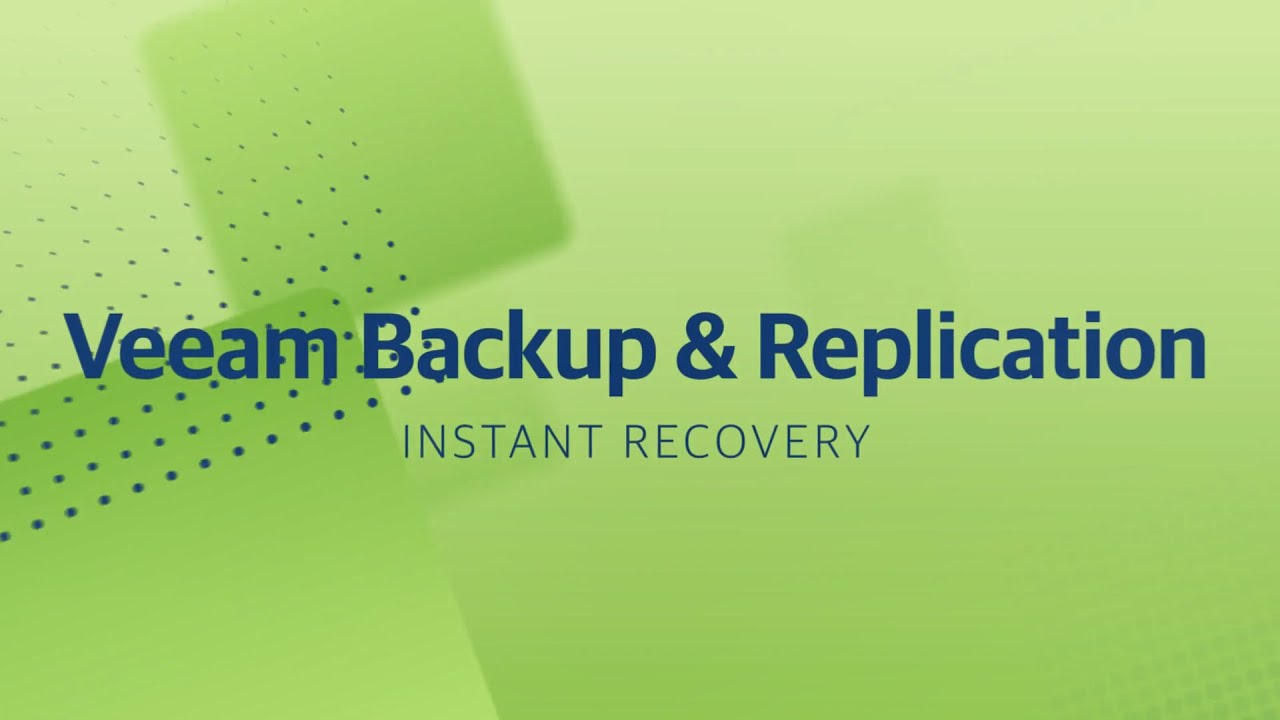 Veeam Backup & Replication v11 Demo Video – Instant Recovery video