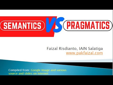 semantics vs pragmatics: an Introduction