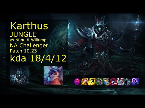 Karthus Jungle vs Nunu & Willump - NA Challenger 18/4/12 Patch 10.23 Gameplay