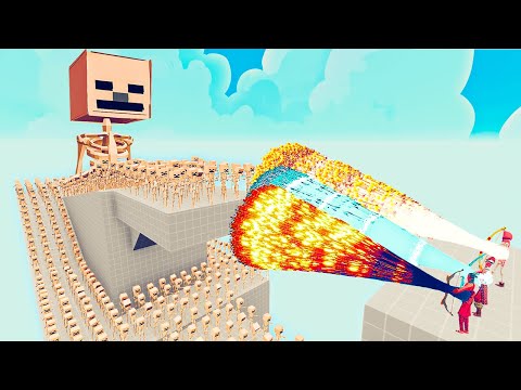 100x MINECRAFT SKELETON + 2x GIANT vs 3x EVERY GOD - Totally Accurate Battle Simulator TABS