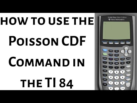How to use the Poisson CDF Command in the TI 84