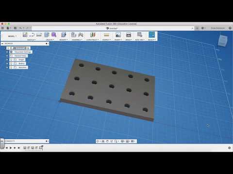 3D CAD with Fusion 360 - Rectangular pattern
