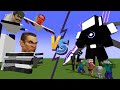 Minecraft Mobs & TITAN TVMAN VS SKIBIDI TOILET & SKIBIDI BOSS - Minecraft Animation