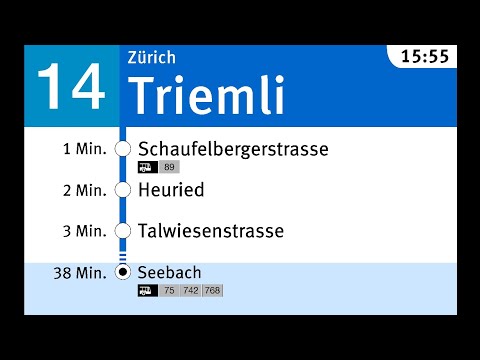 VBZ/ZVV Ansagen, 14 (Triemli-Seebach)