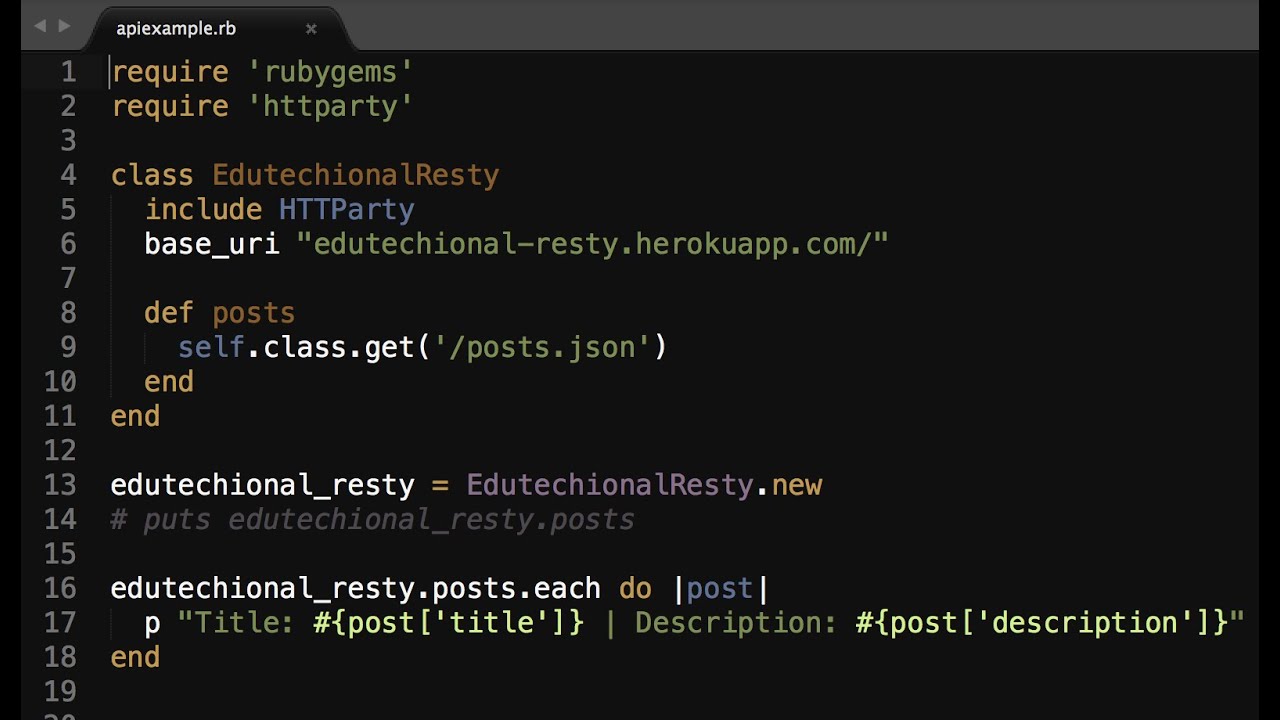 HTTParty class method examples